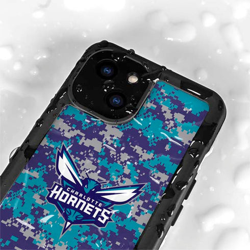 NBA Charlotte Hornets Digi Camo iPhone 15 Plus Waterproof Case